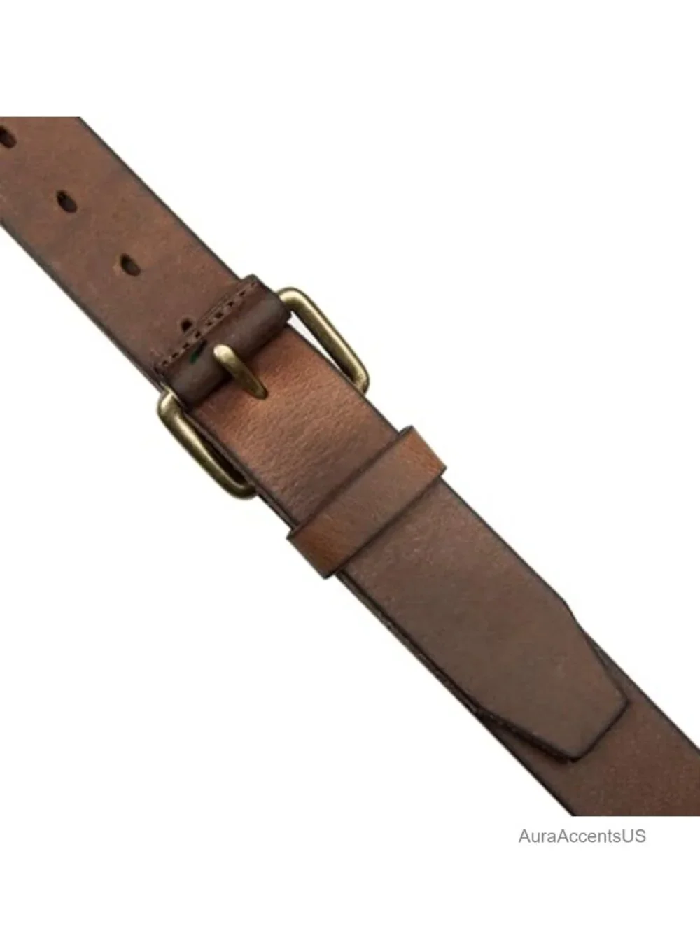 Genuine Leather Men's Belt Harness Buckle 1-3/8